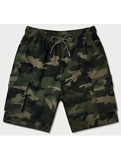 Pánské khaki šortky moro (8K282-29)