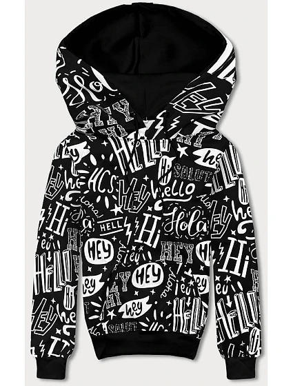 Černá pánská mikina s potiskem model 18416051 - J.STYLE