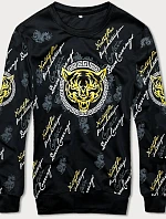 Pánská mikina s potiskem černá (8B1106-3)