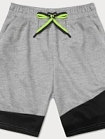 Pánské dvoubarevné šedé šortky (8K930-2)