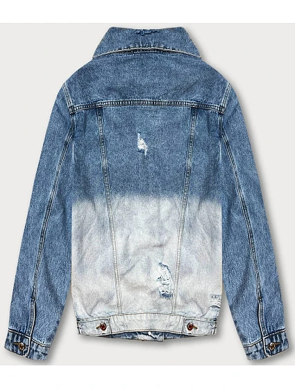 Světle modrá dámská džínová bunda typu model 18433344 - KISS PINK