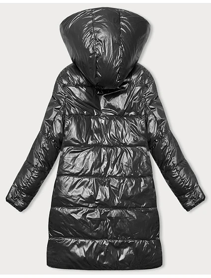 Černobéžová hrubší oboustranná dámská zimní bunda model 21245891 - MELYA MELODY