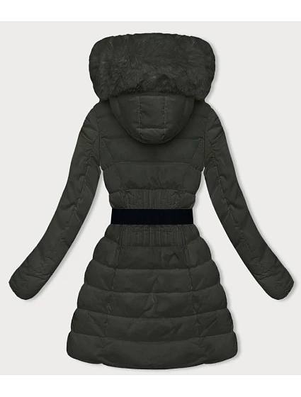 Péřová dámská zimní bunda v army barvě model 21245983 - LHD Péřová dámská zimní bunda v army barvě model 21245983 - LHD