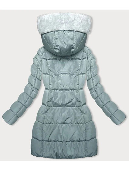 Zimní bunda v mátové barvě s kapucí model 21246049 - LHD