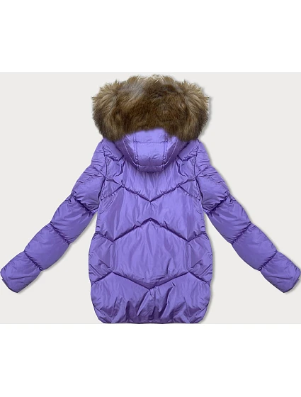 Bunda s kapucí v lila barvě pro přechodné období model 21246441 - LHD