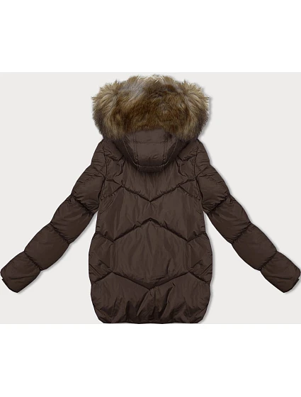 Hnědá bunda s kapucí pro přechodné období model 21246447 - LHD