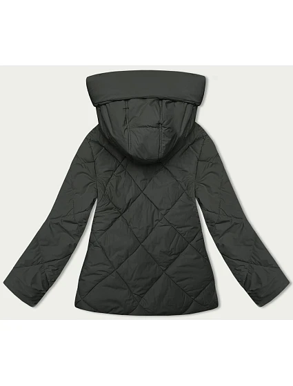 Dámská bunda v army barvě pro přechodné období model 21246655 - J.STYLE Dámská bunda v army barvě pro přechodné období model 21246655 - J.STYLE