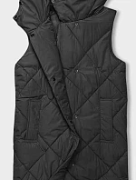 Dámská dlouhá vesta oversize černá (5M3165-392)