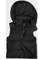 Dámská krátká vesta s kapucí j.style černá (16M9112-392) Dámská krátká vesta s kapucí j.style černá (16M9112-392)