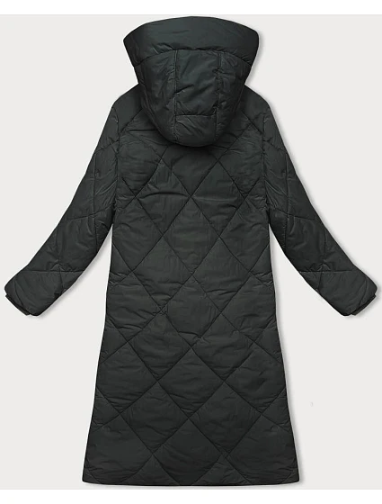 Dlouhá zimní bunda v army barvě s kapucí model 21246746 - J.STYLE