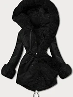Parka s kožešinovou podšívkou černá-černá (5M763-392A)