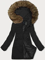 Dámská zimní bunda s kapucí J Style černá (16M9099-392)