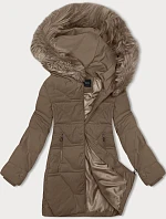Dámská zimní bunda s kapucí J Style béžová (16M9099-62)