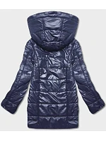 Tmavě modrá dámská bunda s asymetrickým zipem model 19401024 - S'WEST