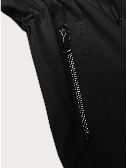 Tenká černá bunda s kapucí model 19456813 - S'WEST