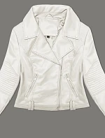 Bunda Ramones s asymetrickým zipem J Style ecru (11Z8130)