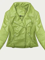 Bunda J Style s asymetrickým zipem pistáciová (11Z8130)