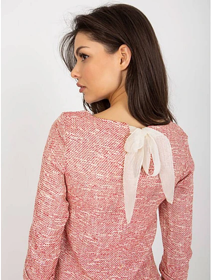 Červená melanžová vlněná halenka Lakerta model 19576753 - Factory Price