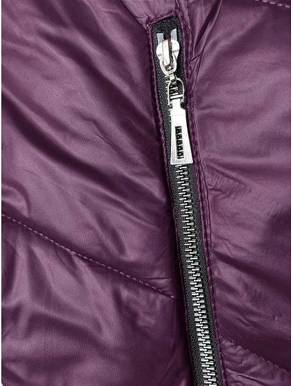 Fialová dámská bunda s ozdobnou kapucí model 19642602 - S'WEST