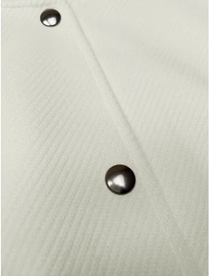 Vlněná bunda typu "bomber" v barvě ecru model 19742928 - MADE IN ITALY