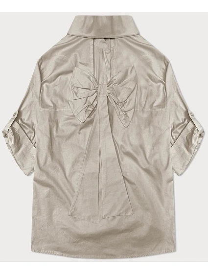 Světle béžová košile s ozdobnou mašlí na zádech model 20082435 - MADE IN ITALY