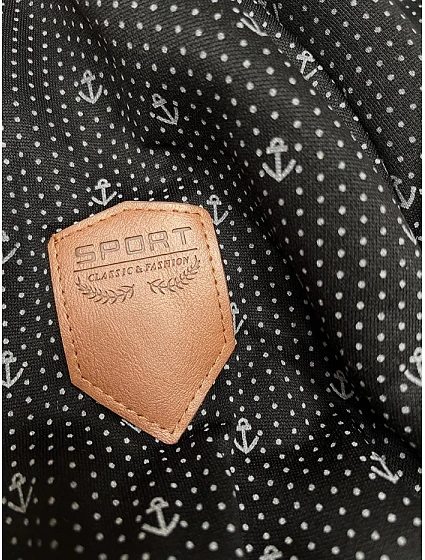 Černá dámská rozepínací mikina se stahovacími lemy model 21310436 - 6&8 Fashion