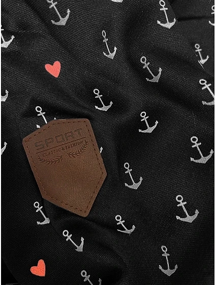 Černá vzorovaná dámská mikina model 19694130 - 6&8 Fashion