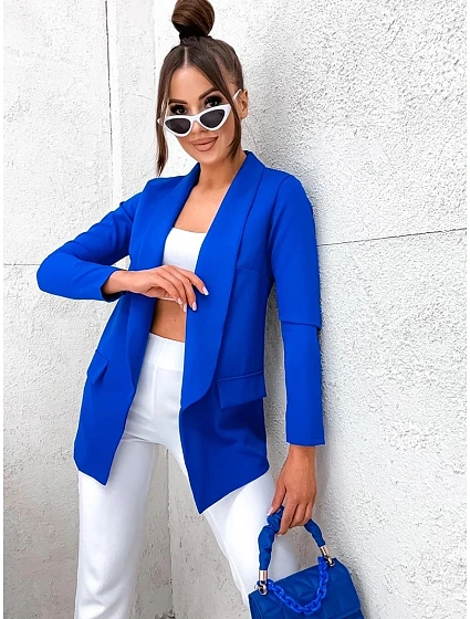 Klasické dámské sako v chrpové barvě model 19764025 - Moon