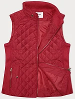 Dámská vesta s elastickými vsadkami J Style červená (11Z8152)