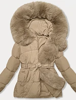 Přechodové sako s páskem J Style béžové (16M9183-62)