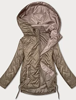 Tenká prošívaná plus size bunda S'West dark beige (B8361-12)