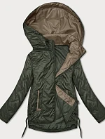 Tenká prošívaná plus size bunda S'West khaki (B8361-11)