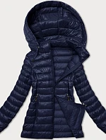 Dámská prošívaná bunda s kapucí J Style navy blue (16M9102-215)