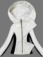 Dámská bunda z lepené tkaniny J Style bílá (16M9223-281)