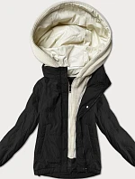 Dámská bunda s ozdobnou kapucí Miss TiTi černá (3295)