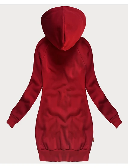 Długa bluza damska czerwona model 22393766 - LHD