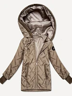 Dámská bunda s pletenými vsadkami S'West beige (B8561-12)