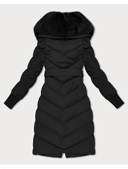 Černá zimní bunda s límcem model 21393873 - S'WEST