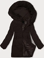 Dámská zimní bunda s kapucí J Style chocolate (16M9099-158)