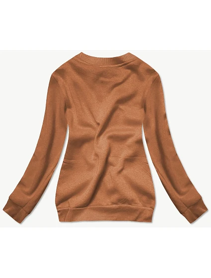 Dámská tepláková mikina v barvě se stahovacími lemy model 21466543 - J.STYLE