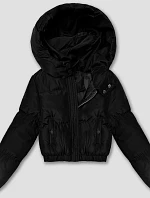 Krátká zimní bunda J Style černá matná (5M3360-392)
