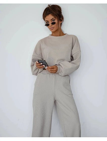 Béžový dámský komplet s  mikina a kalhoty model 21470475 - Moon