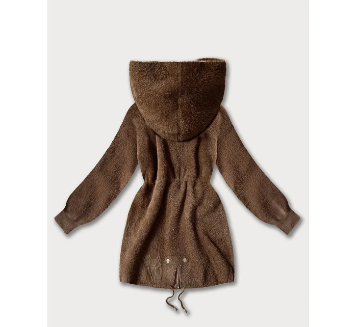 Vlněná bunda z alpaky hnědá (W017#) Vlněná bunda z alpaky hnědá (W017#)