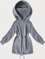 Šedá vlněná bunda z alpaky (W017#)
