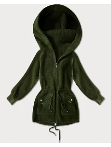Bunda z alpaky s kapsami army (W010#)