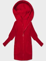 Bunda s kapucí z alpaky červená (19905.1)
