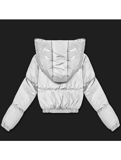 Světle šedá krátká zimní bunda typu  model 21756271 - J.STYLE