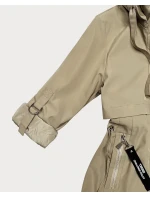 Cienka kurtka z podwijanymi rękawami Goodlookin piaskowa (KK60410-5#)