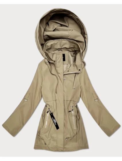 Cienka kurtka z podwijanymi rękawami Goodlookin piaskowa (KK60410-5#) Cienka kurtka z podwijanymi rękawami Goodlookin piaskowa (KK60410-5#)