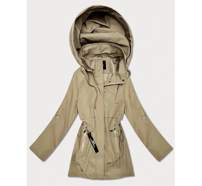 Cienka kurtka z podwijanymi rękawami Goodlookin piaskowa (KK60410-5#) Cienka kurtka z podwijanymi rękawami Goodlookin piaskowa (KK60410-5#)